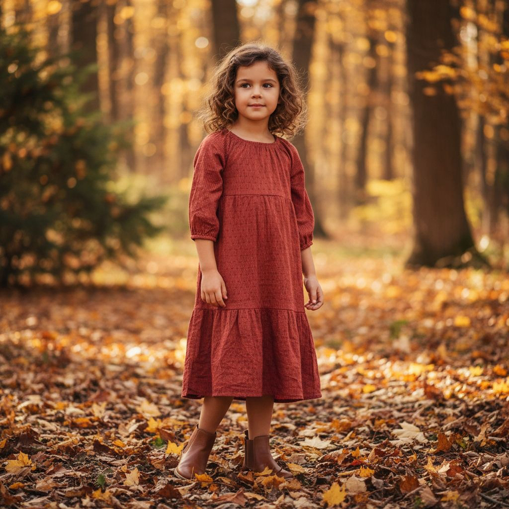 Old Navy XS 5 Burnt Orange Tiered Dress